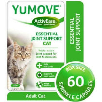 Lintbells Yumove Cat Hip And Joint Supplement For Stiff Cats All Ages And Breeds 60 Capsules Clear