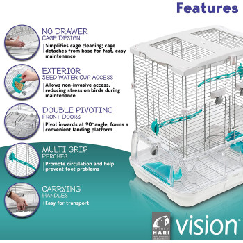 Vision Cage Home For Birds Regular 47.5 X 35.6 X 50.8 cm Small