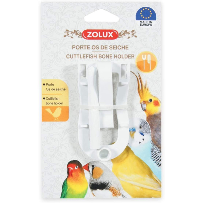 Zolux Bird Feeder Cuttlefish Bone Holder White