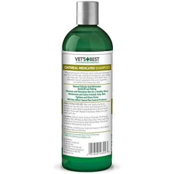 Vet s Best Oatmeal Medicated Dog Shampoo White 16 oz.