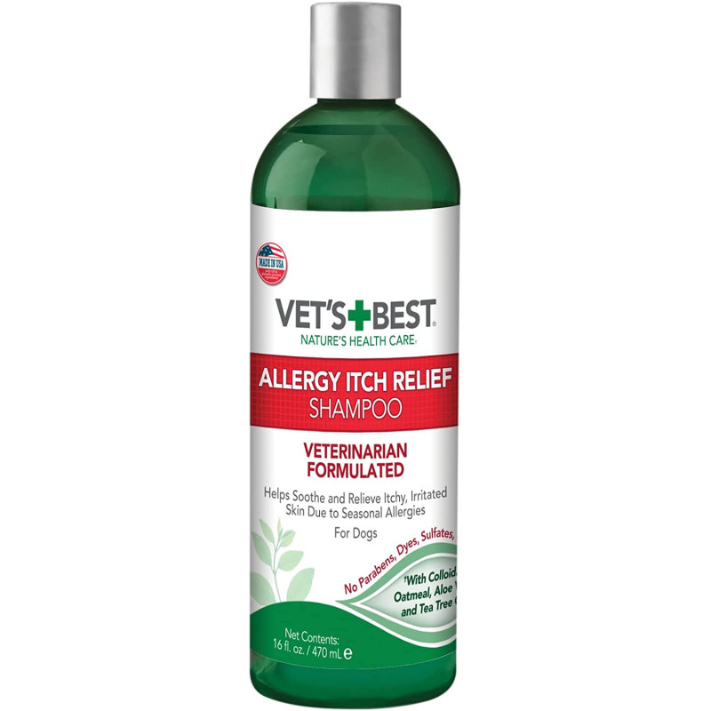 Vet s Best Allergy Itch Relief Dog Shampoo White 16 oz.