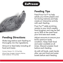 Zupreem Pure Fun Parrots & Conures 2 Lb