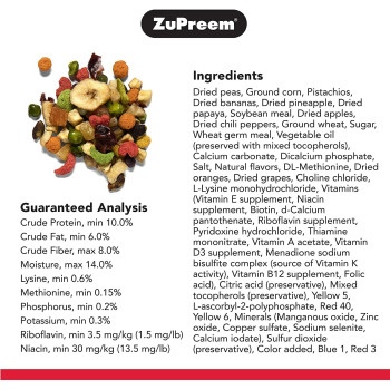 Zupreem Pure Fun Parrots & Conures 2 Lb