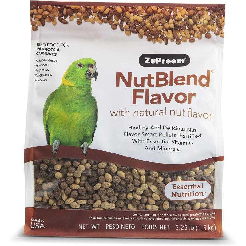 Zupreem NutBlend Flavor Food for Parrots & Conures 3.25 lb 1.47 kg