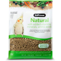 Zupreem 230353 Natural Medium Bird Food 2.5 Pound