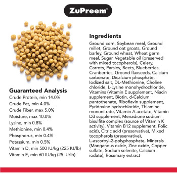 Zupreem 230353 Natural Medium Bird Food 2.5 Pound