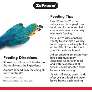 Pure Fun Bird Food For Large Birds By Zupreem