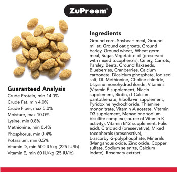 Zupreem Natural With Added Vitamins Minerals Amino Acids Medium Large Bird Food 3 Lb.