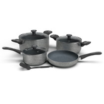 DELICI 8Pcs Nonstick Granite Cookware Set with 5 layer Super Coating - ACS8HE
