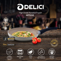 DELICI Superior Aluminium Body Fry Pan with Heat Proof Bakelite Handle - AFP20IE