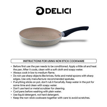DELICI Superior Aluminium Body Fry Pan with Heat Proof Bakelite Handle - AFP20IE