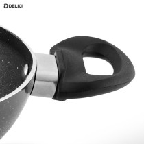 DELICI Kadai Pan Superior Aluminium Body with Dark spatter Coating - AKP20GE