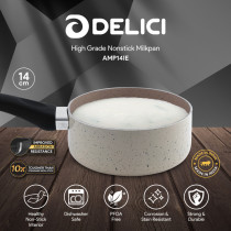 DELICI Superior Aluminium Body Milk Pan - AMP14IE