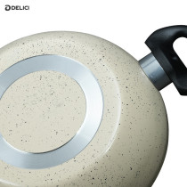 DELICI Kadai Pan Superior Aluminium Body with Dark spatter Coating - AKP20IE