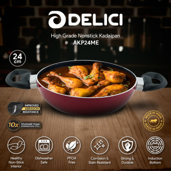 DELICI Kadai Pan With Superior Aluminium Body - AKP24ME