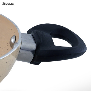 DELICI Kadai Pan Superior Aluminium Body with Dark spatter Coating - AKP24IE