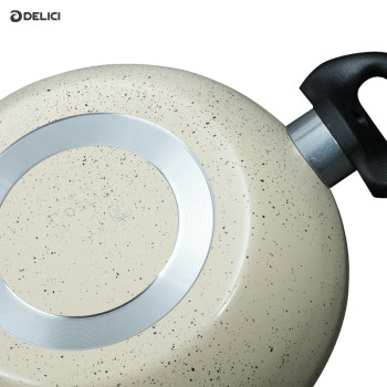 DELICI Kadai Pan Superior Aluminium Body with Dark spatter Coating - AKP24IE