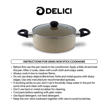 Delici ASP24IE Superior Aluminium Body Saucepan 