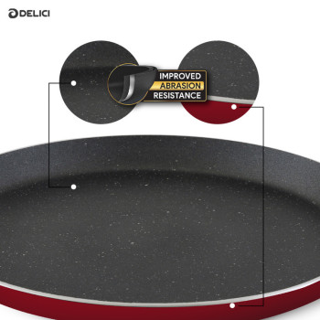 Delici ATP24ME with White spatter Coating Non-Stick Tawa Pan