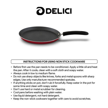 Delici ATP24ME with White spatter Coating Non-Stick Tawa Pan