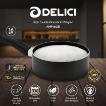 DELICI Superior Aluminium Body Milk Pan - AMP16GE