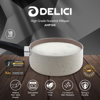 Delici AMP18IE Superior Aluminium Body Milk Pan