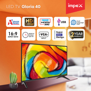 Impex 40 Inch HD Ready Flat Standard LED TV - GLORIA 40