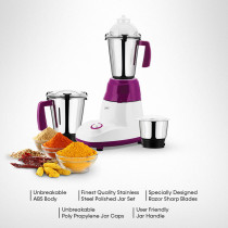 Impex BL 318A 750 Watts 3 In 1 Mixer Grinder With ABS Body, Purple