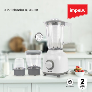 Impex BL 3503B 3 in 1 Blender with Motor Overheat Protection