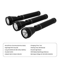 Impex CB 2225 2000 mAh Rechargeable LED Flashlight 3 Pcs Combo 