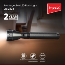 Impex CB 2224 2000 mAh Rechargeable LED Flashlight 4 Pcs Combo 