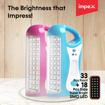 Impex CB 2284 4500mAh 2 pcs Combo LED Rechargeable Lantern 