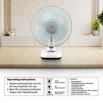 Impex BREEZE D3 Table Fan with 3-Speed Oscillating Fan