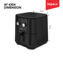 Impex AF 4304 6 Litre 1800W Mechanical Air Fryer with Overheating Protection