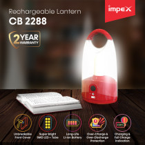 Impex CB 2288 Rechargeable LED Lantern + 3W Solar Panel