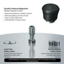 Impex EP 3 liter Stainless Steel Pressure Cooker featuring Food Grade Gasket
