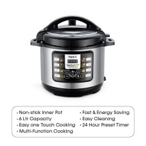Impex EPC 17 Litre 2000W Electric Pressure Cooker featuring Anti-Dry Heating Plate