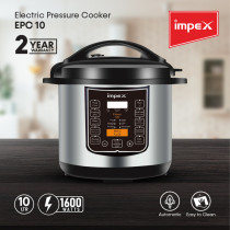 Impex EPC 10 Liter 1600W Electric Pressure Cooker with 14 Main Cooking Functions