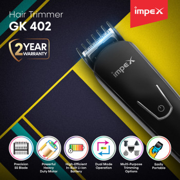 Impex GK 402 600mAh-8-In-1 Professional Trimmer Black/Silver