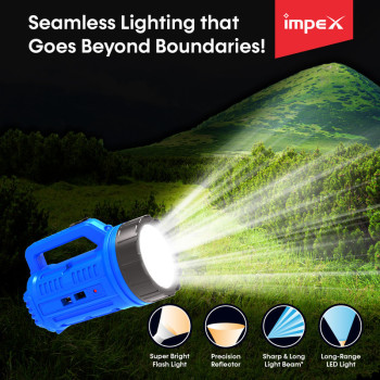 Impex GLISTER G22B 3000 mAh Rechargeable LED Flashlight