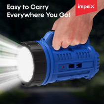 Impex GLISTER G22B 3000 mAh Rechargeable LED Flashlight