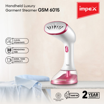 Impex GSM 6015 360ml 1640 Watts Handheld Garment Steamer 