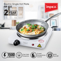 Impex HP 102 Electric Single Hot Plate with Various Heat Operations