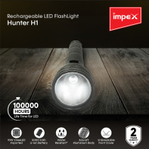 Impex HUNTER H1 5000mAh Rechargeable LED Flashlight
