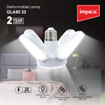 Impex GLARE 33 Deformable 4 Leaf Foldable Lamp 