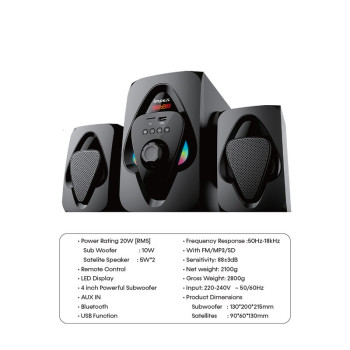 Impex HT 2115 2.1 Multimedia Speaker (Micro R1) with Acoustimass Speaker Technology