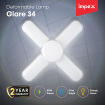 Impex GLARE 34 Deformable/Foldable Multi Purpose Lamp With 4 Leafs & Ultra Bright Light