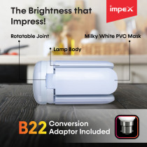 Impex GLARE 34 Deformable/Foldable Multi Purpose Lamp With 4 Leafs & Ultra Bright Light