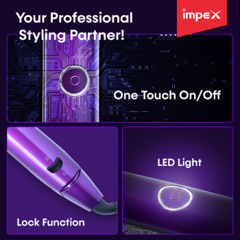 Impex HS 302 Hair Straightener featuring PTC Fast Heating