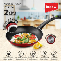 Impex IFP 2442 24 cm Nonstick Aluminium Fry Pan with Superb Non-Stick Performance